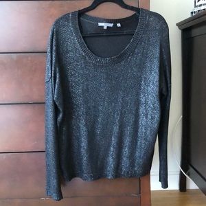 Vince black metallic sweater, size small
